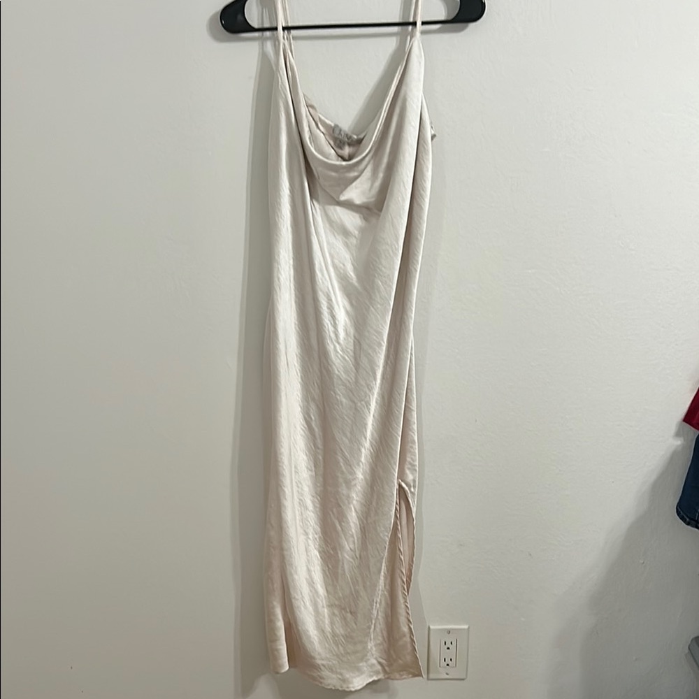 Justify Shiny Satin Slip Dress